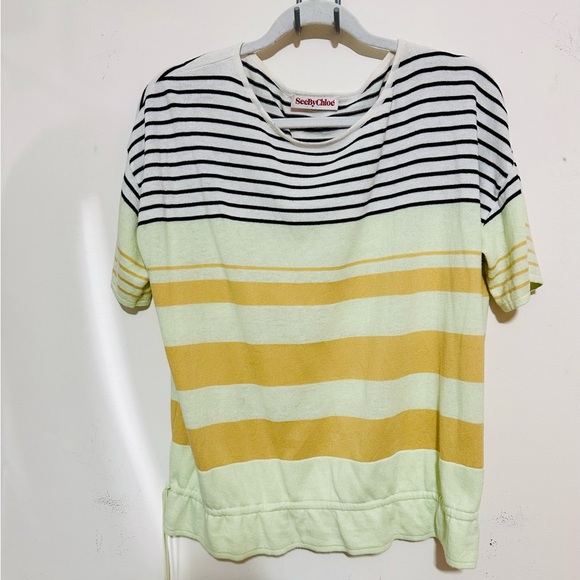 See By Chloe Multi-Color Striped Top - Picture 1 of 4